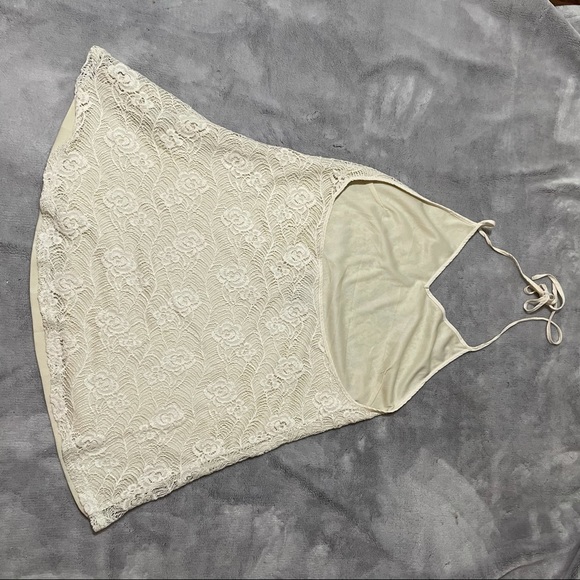 Forever 21 Halter Mini Dress Beige Size Large - Picture 4 of 7